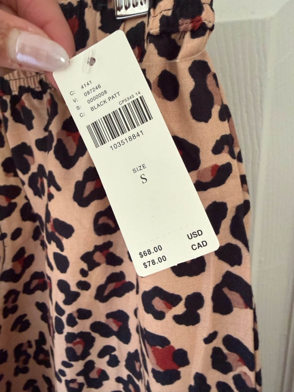NWT Anthropologie LyreBird Leopard Floral Flannel Pajama Set Small 2-Piece - Picture 11 of 13